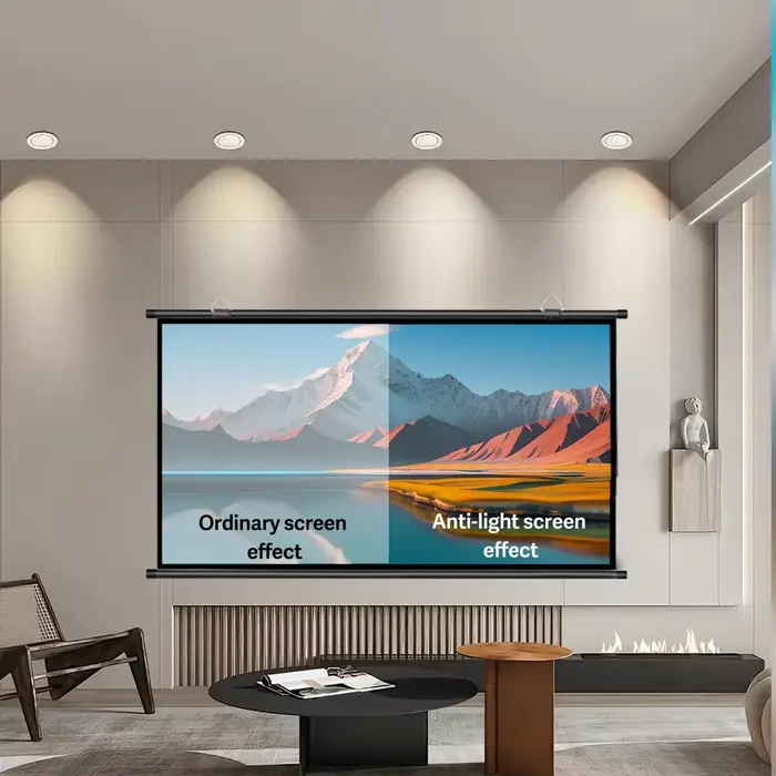 Un incontournable pour le home cinéma ! Écran de projection pliable anti-plis 120 pouces 16:9 avec é