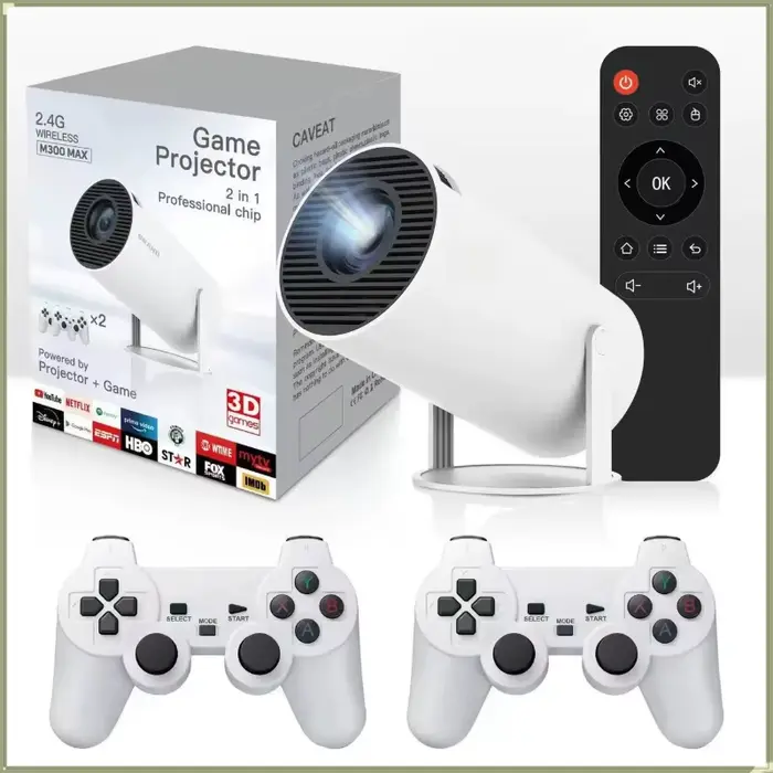Projecteur de jeu portable original, console de jeu rétro sans fil, cinéma maison 4K, projecteur And