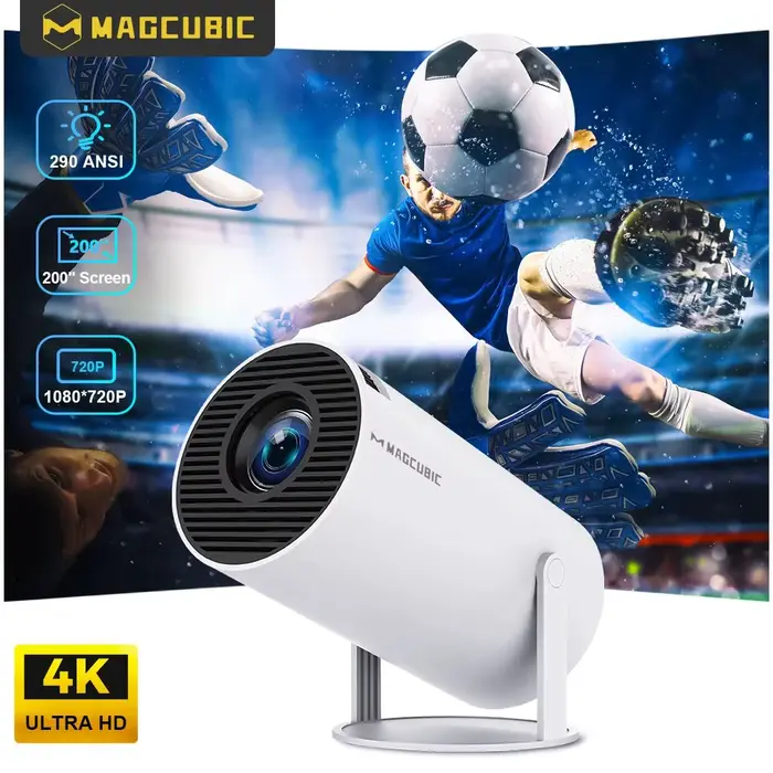Projecteur MAGCUBIC HY300 PRO 8K Android 14 double Wifi6 290ANSI Allwinner H726 BT5.4 1080P 1280*720P