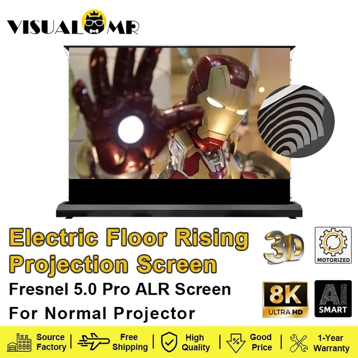 Fresenl-Écran de projection électrique 5.0 Pro ALR, 100 pouces, à tension enroulable, 8K HD, pour co