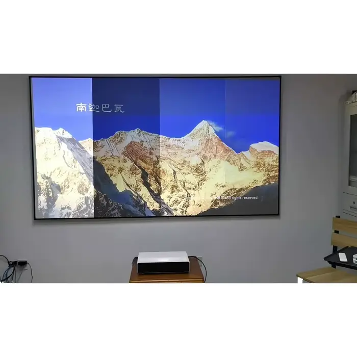 Écran de projection à cadre fixe pour projecteur laser UST 4K à jet ultra court 60-150 pouces 4 maté