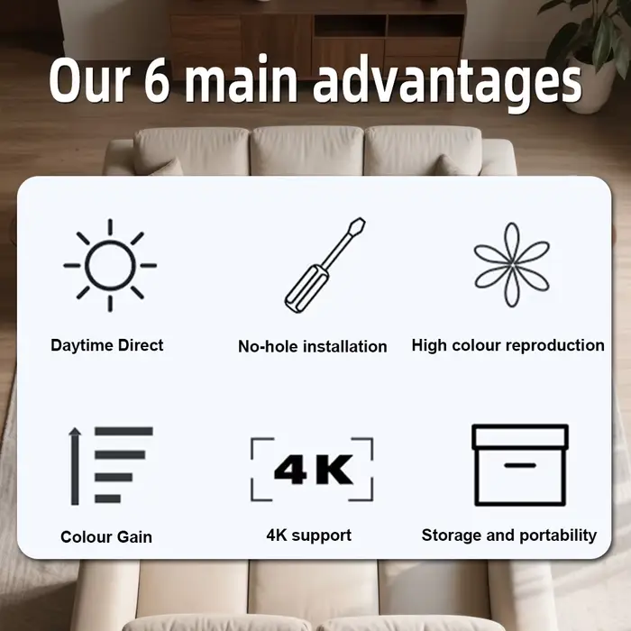 Écran de projecteur universel 80/100/120 pouces