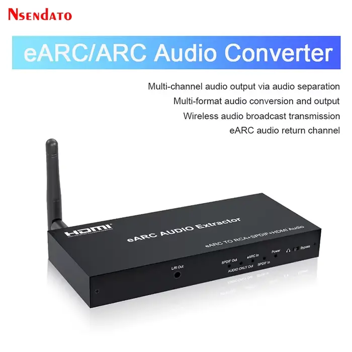 Extracteur audio HDMI eARC ARC 7.1 canaux, convertisseur audio HDMI eARC vers RCA SPDIF, prend en ch