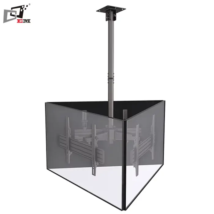 Support mural LED triple pour téléviseurs de 32 à 65 pouces, fixation centrale, hauteur réglable, po