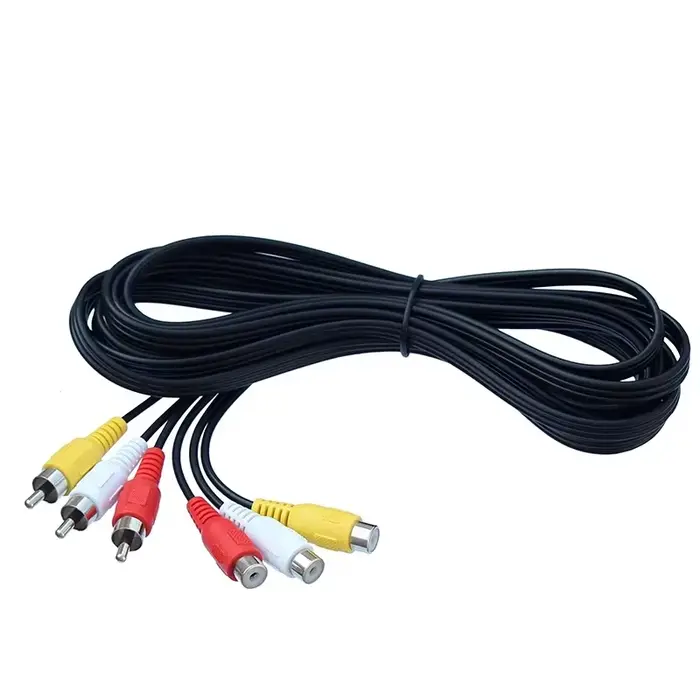Câble d'extension Audio-vidéo AV mâle vers femelle 3RCA