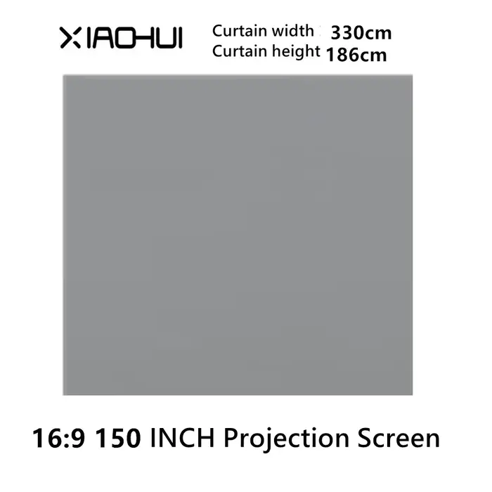 XIAOHUI projecteur Simple extérieur Polyester rideau souple 16:9 150 pouces Portable HD 4K écran de 