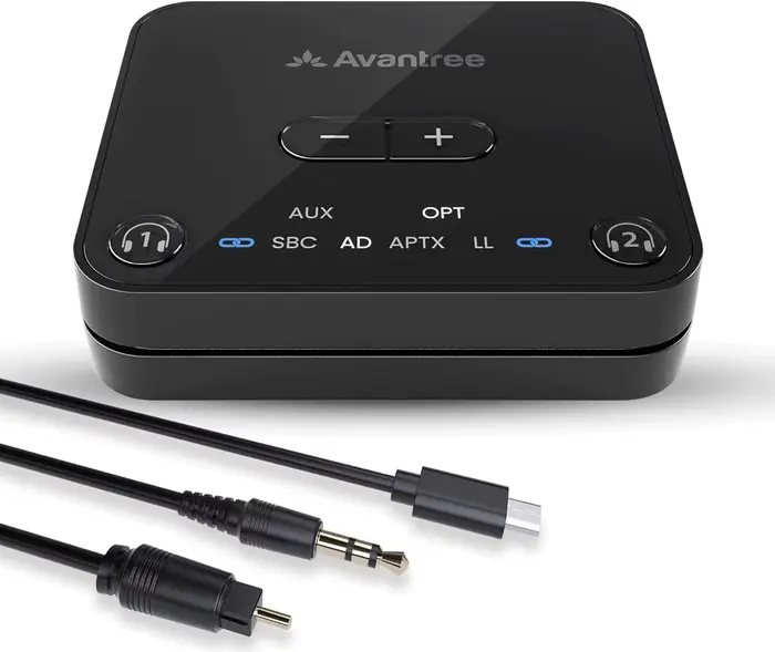 Avantree Audikast 3 Transmetteur Bluetooth 5.3 pour TV avec contrôle du volume, adaptateur audio apt