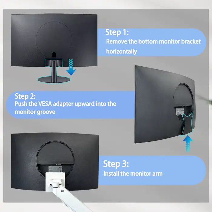 Adaptateur VESA pour moniteur Samsung C24T550 C27T550 C32T550 S27C390 S32C390 C24T550FDU C27T550FDU C32T550FDU