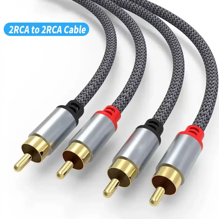 Câble RCA 2 RCA à 2 RCA mâle à mâle, câble Audio stéréo Aux, Jack pour HDTV Home cinéma DVD haut-par