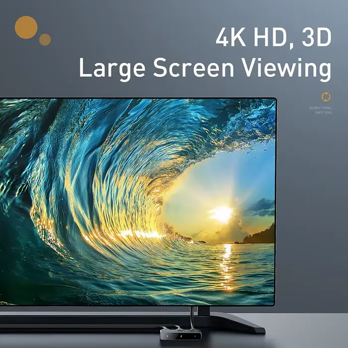 Baseus – commutateur compatible HDMI 4K 60Hz