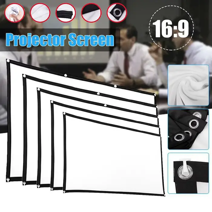 Écran de projecteur Portable 60/72/84/100/120/150 pouces