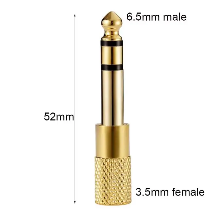 Adaptateur audio 6,5 mm mâle vers 3,5 mm femelle / 3,5 mm mâle vers 6,35 mm femelle pour amplificate