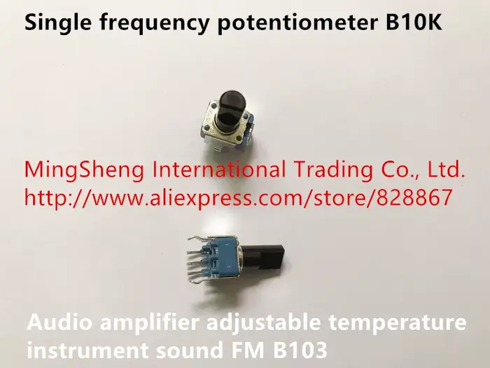 Potentiomètre à fréquence unique 100% B10K, amplificateur audio, instrument à température réglable, 