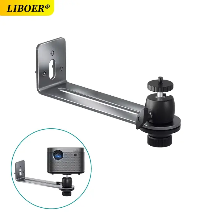 Support de projecteur mural multi-angle réglable en métal