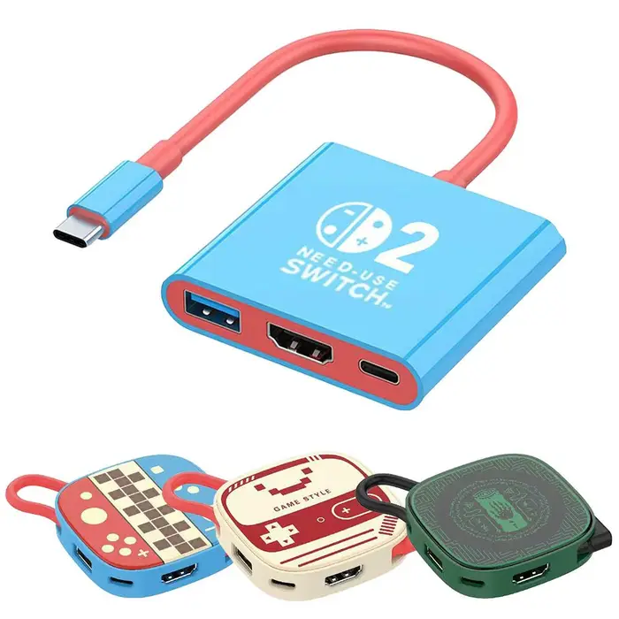 Switch 2 Dock pour Station d'accueil Switch 2 TV avec Port USB 3.0 4K HDMI 2.0 et adaptateur USB-C vers HDMI de chargement PD