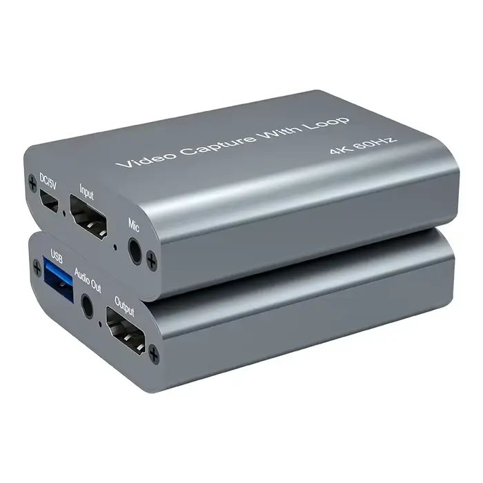Carte d'acquisition vidéo 1080P, enregistreur vidéo 4K HD vers USB 2.0 avec sortie en boucle pour PC