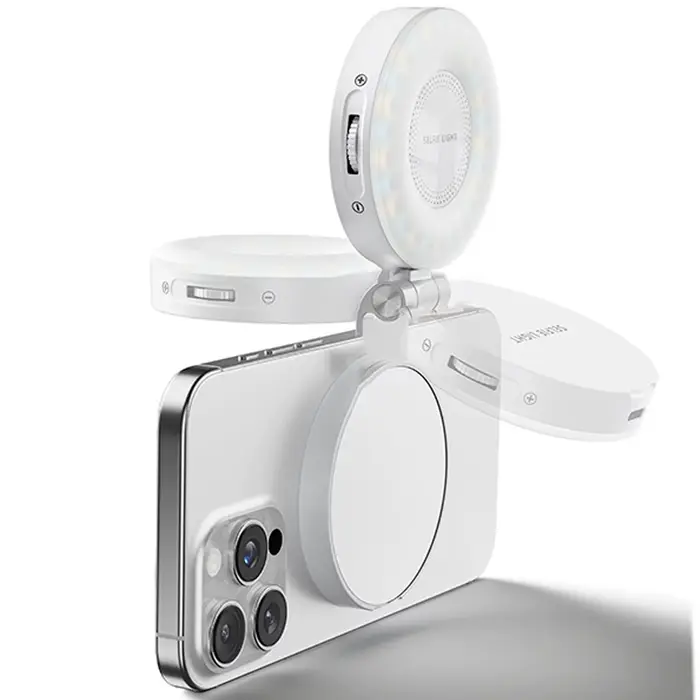 Téléphone portable Selfie lumière luminosité lumière de remplissage LED magnétique Mini anneau lampe