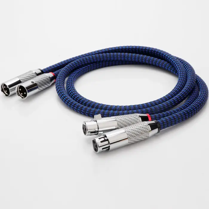 Câble audio xlr 3 broches fil xlr OCC câble de Microphone à faible bruit plaqué argent câble équilib