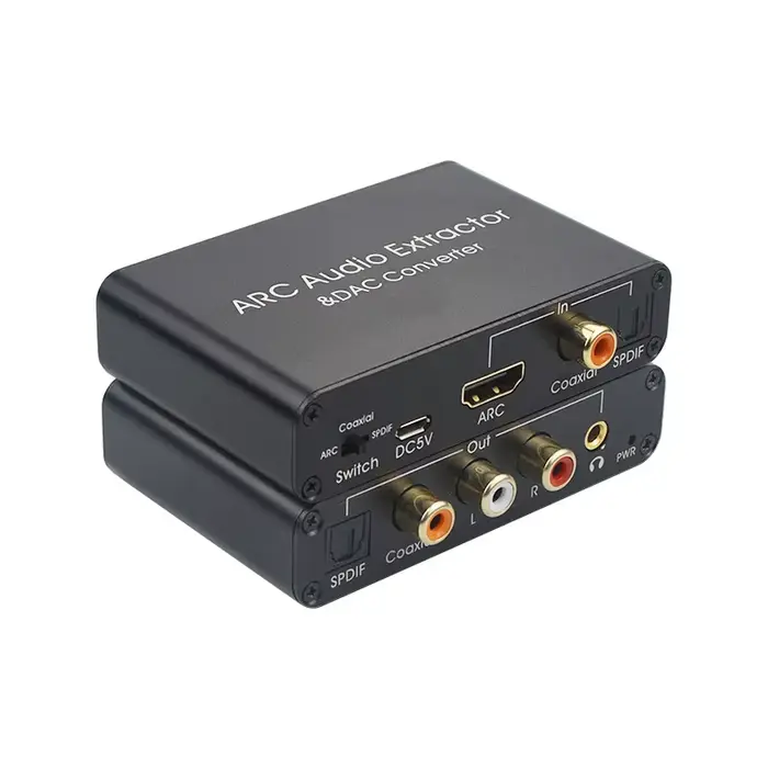 Extracteur Audio ARC DAC 192KHz, convertisseur Audio numérique vers analogique, retour ARC HDTV vers