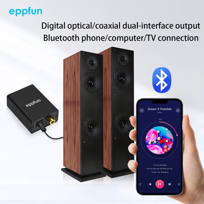 Récepteur audio Bluetooth 5.4 Eppfun avec Aptx Lossless/LDAC/LHDC