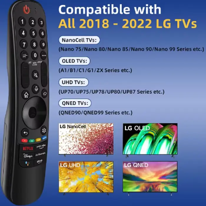 Télécommande magique de remplacement MR22GA/GN pour Smart TV avec fonction voix et pointeur