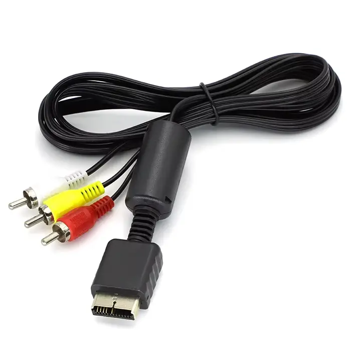Câble audio-vidéo AV composite 3 RCA en cuivre PS2RGB PS2AV multi pour console Sony Playstation 1 2 