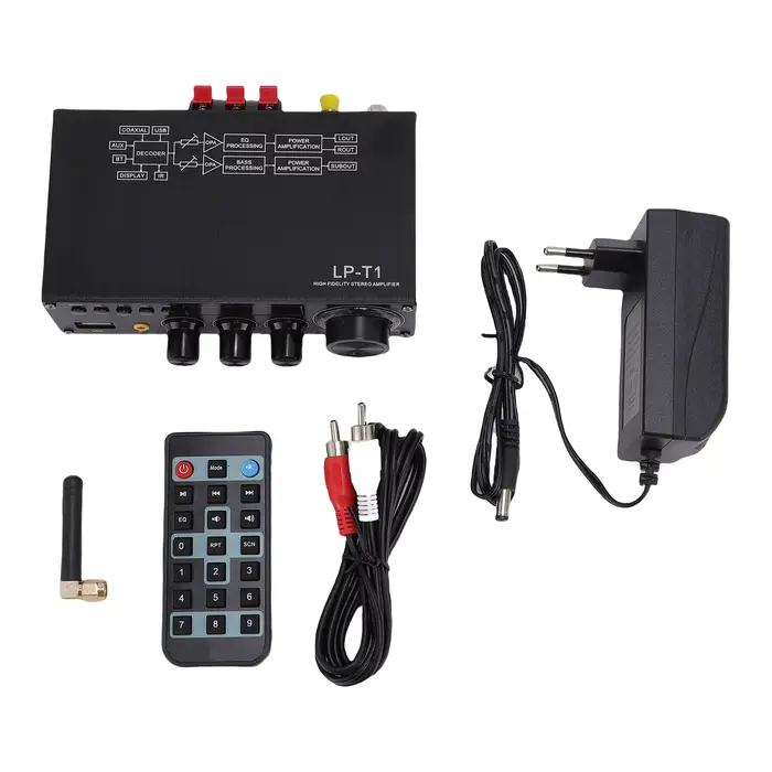 Amplificateur numérique HiFi 30Wx2 et 60W 2.1 canaux, coaxial numérique, Bluetooth 5.1 avec télécomm