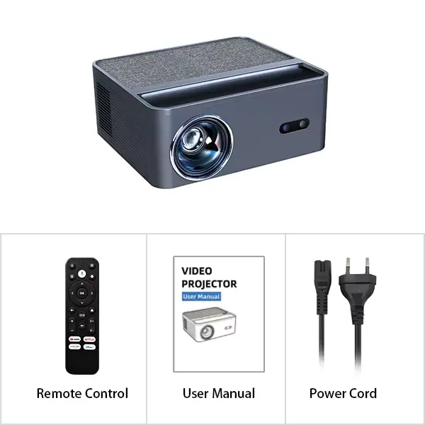 Projecteur AUN Android Google TV A45 Pro avec licence Netflix, résolution native 1080P, 870 ANSI lum