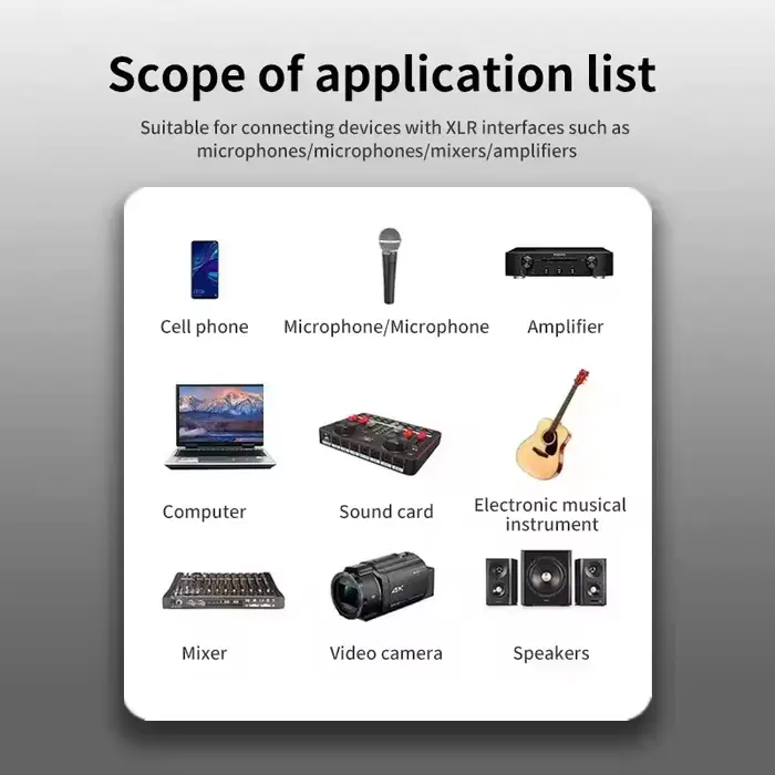 Câble Audio analogique équilibré pour Microphone XLR