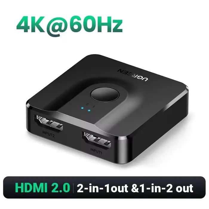 UGREEN HDMI 2.1 commutateur 8K 60Hz 2 en 1 bouton manuel de sortie pour PS5 Xbox série X TV Xiaomi m