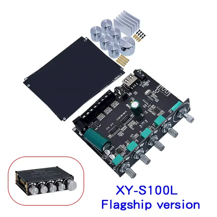 XY-S100H 2.1 canaux Bluetooth module amplificateur de puissance audio TPA3116 caisson de basses haut