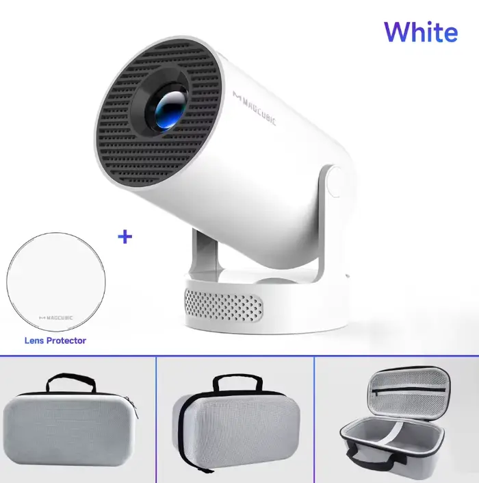 Projecteur portable Magcubic 8000 Lumens 8K Android 14 WiFi 6 BT5.4 pour cinéma en plein air, haut-p
