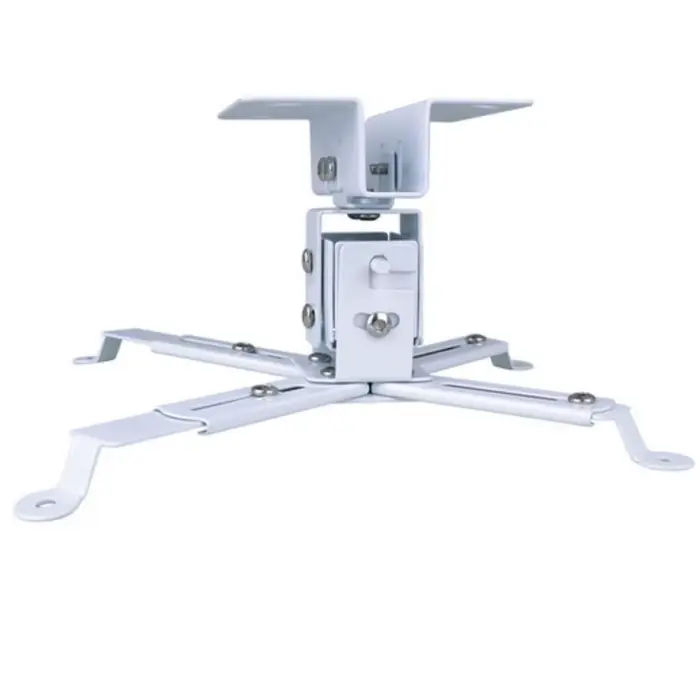Support de plafond pour projecteur en métal avec hauteur verticale réglable de 12 cm et conception à profil bas pour une installation professionnelle