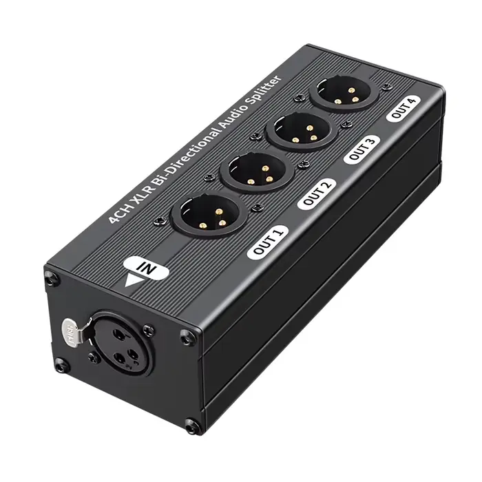 Répartiteur audio XLR équilibré 3 broches 1 entrée 4 sorties