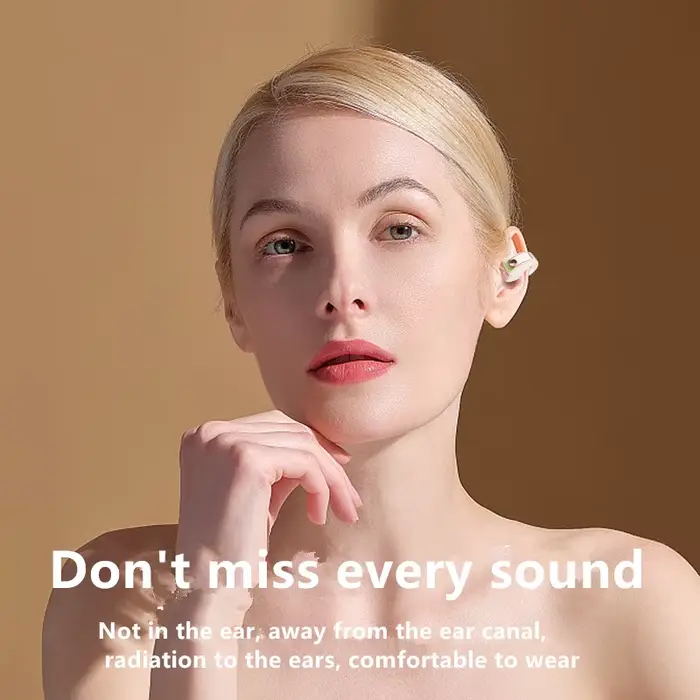 Casque avec Microphone Bluetooth 5.3 pince d'oreille