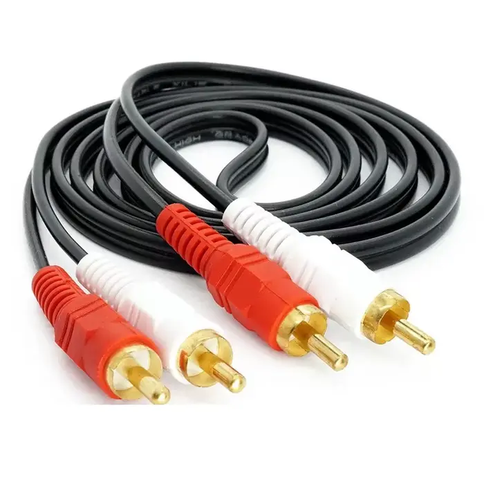 Câble audio 2RCA vers 2RCA, double connecteur Lotus rouge et blanc, pour lecteur MP3, DVD, CD, TV, r