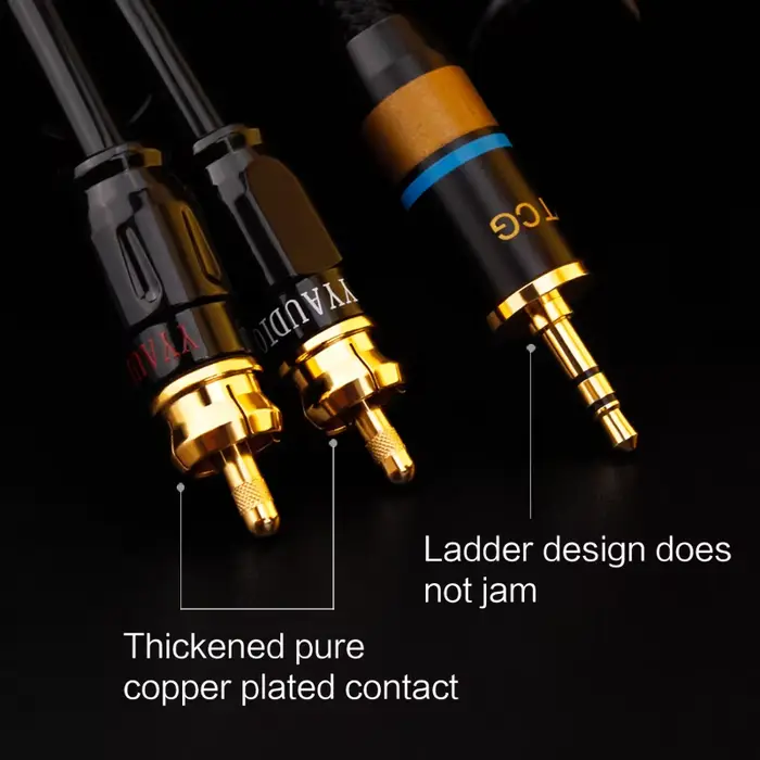 Câble audio 3, 5 mm vers 2RCA