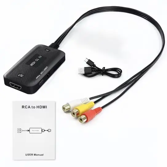 Adaptateur vidéo convertisseur 1080P câble RCA vers HDMI câble de liaison HD câble Audio convertisse