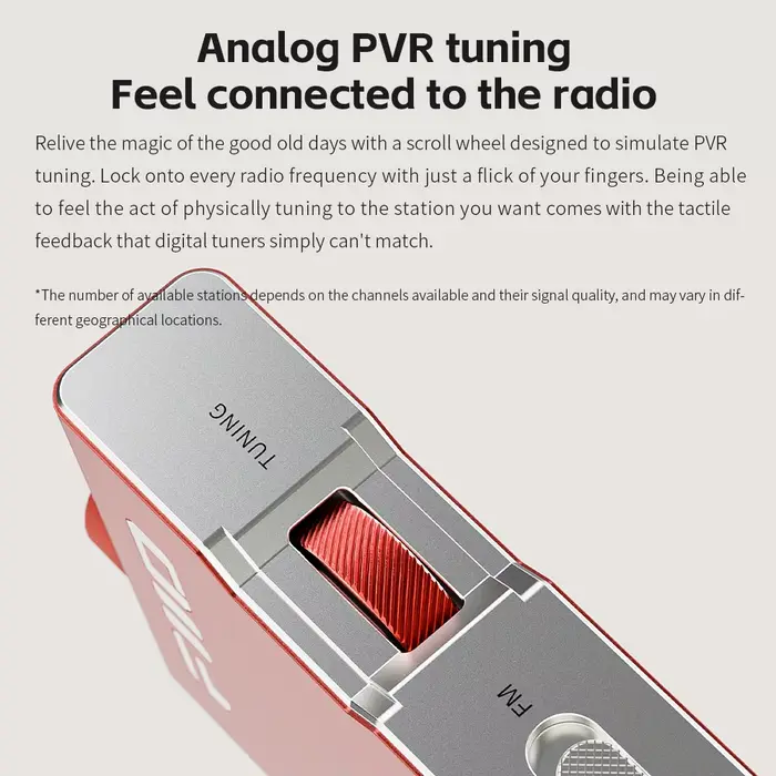 Récepteur radio stéréo FM HiFi portable FiiO RR11 avec réglage PVR analogique