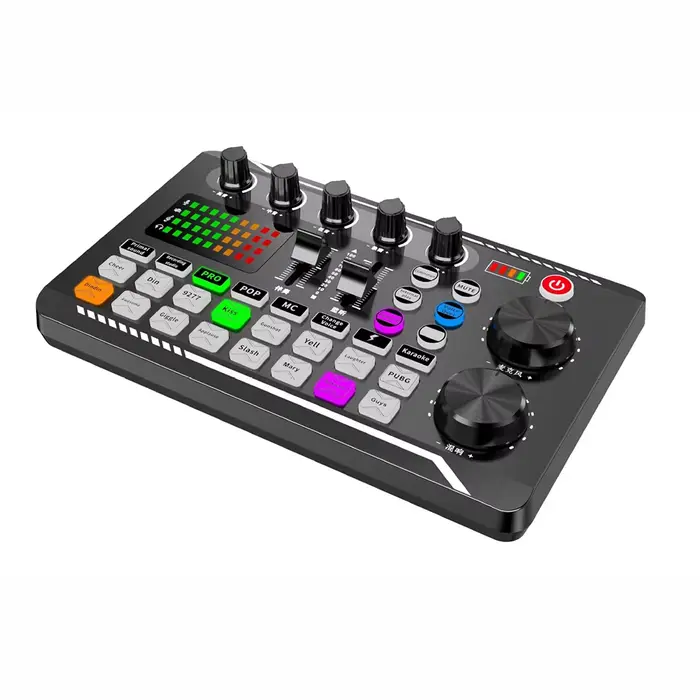 Wild audio F998, carte son, microphone 3.5mm, diffusion Web en direct, carte son USB, PC, téléphone,