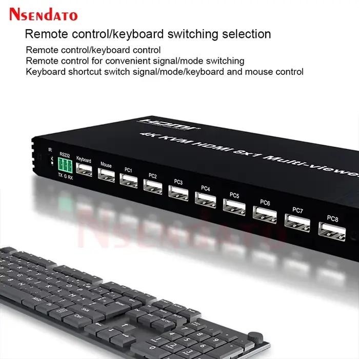 Commutateur multi-vue HDMI 4K KVM 8x1
