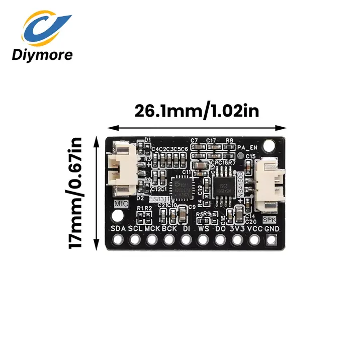 Module d'amplificateur audio avec microphone externe/intégré ES8311+NS4150B pour carte de développement ESP32 C3