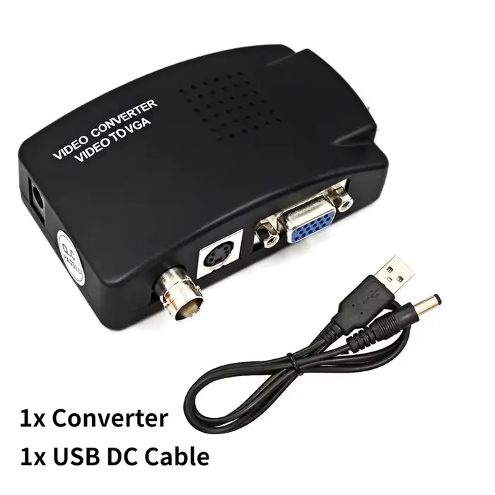 Convertisseur BNC s-vidéo VGA vers VGA HD 1080P, adaptateur pour moniteur de budgétaire PC