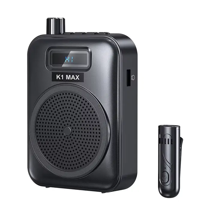 Amplificateur vocal portable sans fil K1 MAX Mini rechargeable avec enregistrement pour guide touris