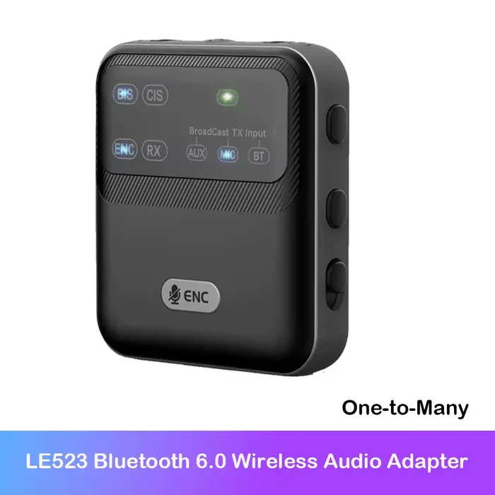 Récepteur et transmetteur Audio Bluetooth 6.0, diffusion sans fil ENC, un avec plusieurs systèmes Au