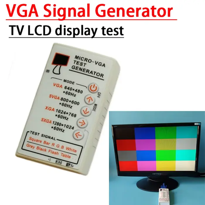 SVGA Xga VGA générateur source de signal TV écran LCD CRT projecteur moniteur couleur testeur outil 