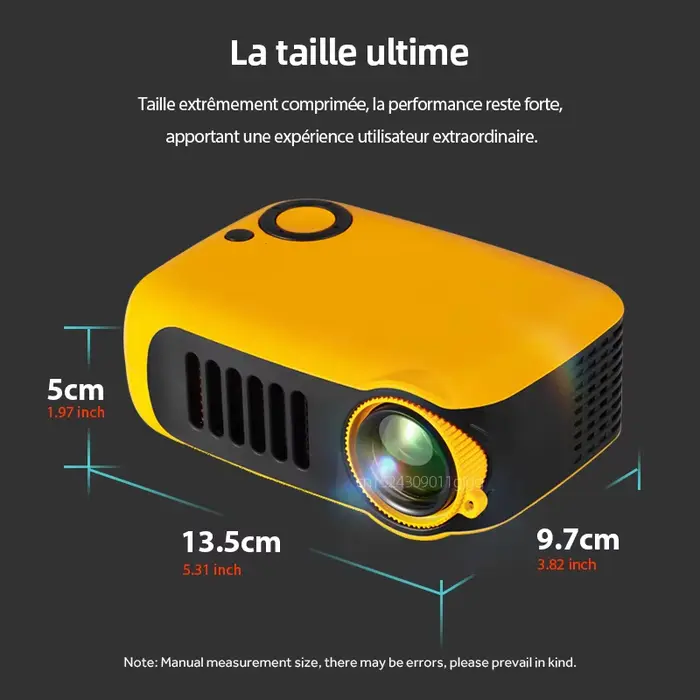 A2000 Mini projecteur Portable Home cinéma 3D