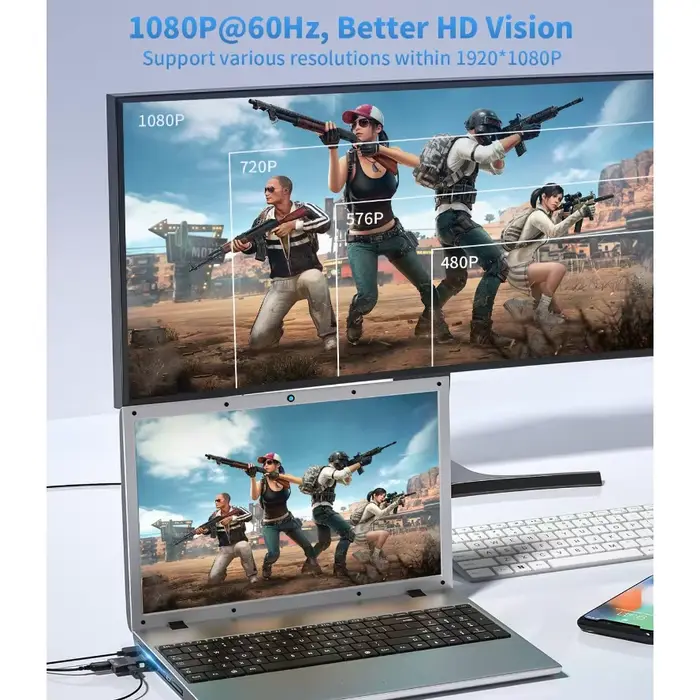 Adaptateur compatible VGA vers HDMI