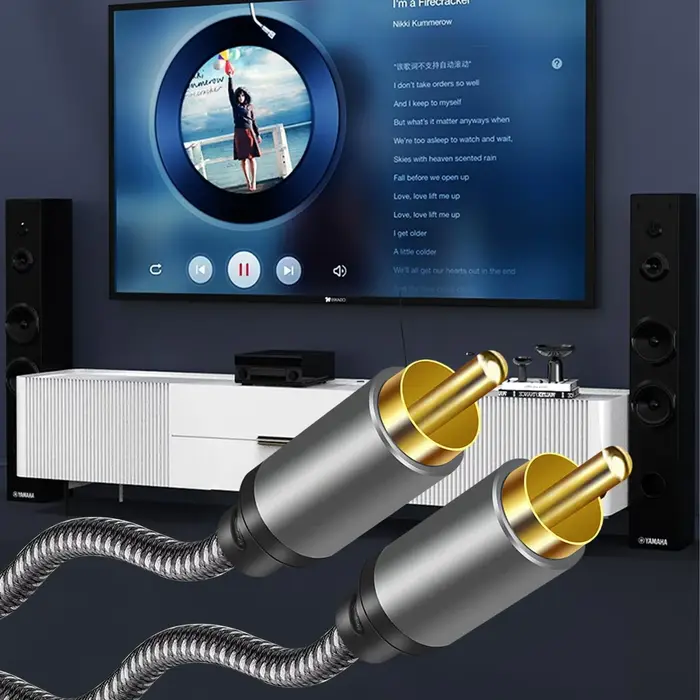 Câble Audio Coaxial numérique S/PDIF RCA mâle vers RCA mâle