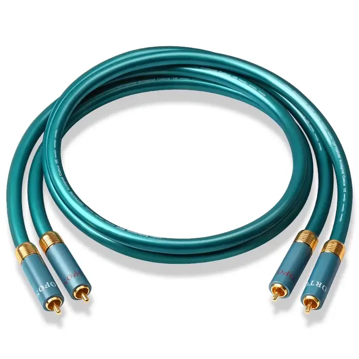 ATAUDIO une paire de câbles Audio HiFi RCA haute qualité 8N OCC Core 2RCA mâle à 2RCA mâle câble pou